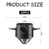2 Pieces Coffee Filter Cup, Coffee Filter, Filter Cup Holder,