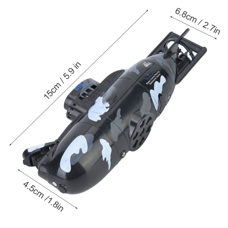 Mini Simulation Military Remote Control 6 Channel Submarine Toy Model