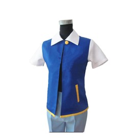 Coslover Anime Kids Adult Hoodie Jacket Shirt Gloves Hat Sets Cosplay Costume Blue