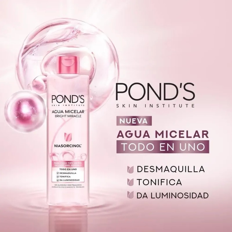 Skincare Kit 3 Pzas Desmaquillante Ponds Bright Miracle