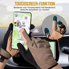 OneTigris Tactical Gloves Military Touchscreen Motorcycle Gloves Outdoor Motocross Gloves Climbing Gloves for Airsoft Paintball Hiking Hunting Cycling