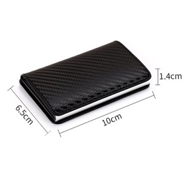 Vinmooog Card Case Men's Wallets, ID & Card Sleeves for Men Men's Slim Wallet Aluminium Pop-Up Credit Card Holder with Note Compartment Mini Wallet for Men, black, Minimalist