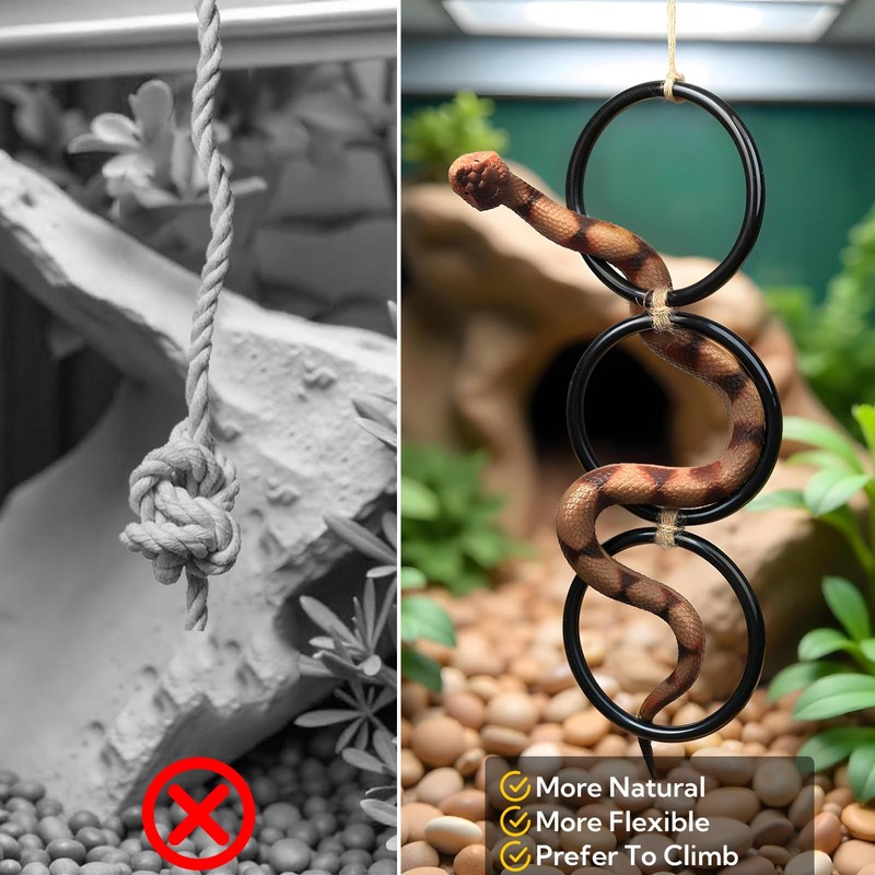 Adkoat Snake Climbing Rings for Ball Python - Enrichment Toys
