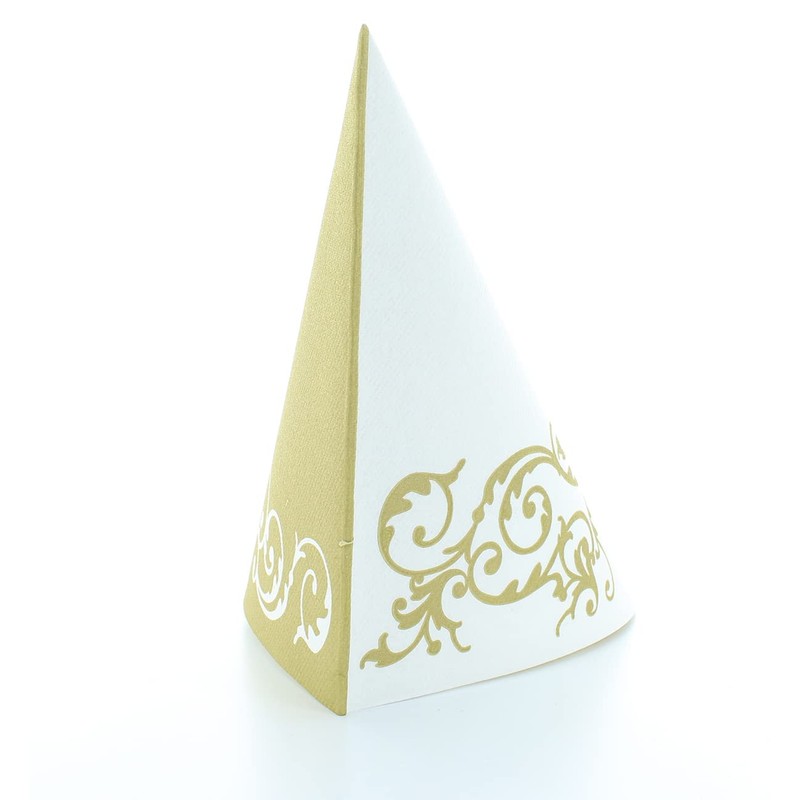 Fancy Serviettes, Gold-White Table Decoration, Wedding Decoration, Folded Serviettes, Pack