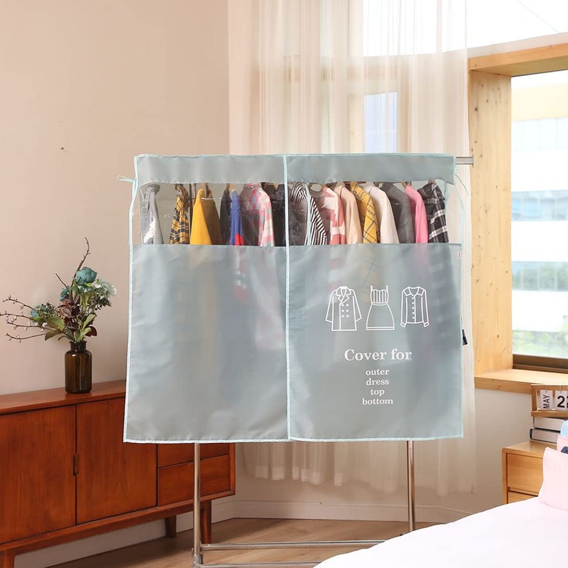 Selected Green Hanger Rack Cover, Washable and Ironable Rack Cover,