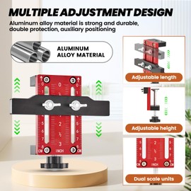 Saker 2025 Upgrade Cabinet Door Installation Positioner, Aluminum Alloy Cabinet Hardware Jig, Mounting Jig for Installing Cabinet Doors, Compatible for Most Cabinet Doors
