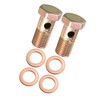 Motoforti Universal Banjo Bolt, Metal, Bronze Tone, 2 Set