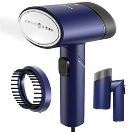 KEENSTAR Travel Steamer for Garments with Dual Voltage for Worldwide Use, 120V/220V Foldable Handheld Fabric Wrinkle Remover,15s Fast Heat-up, 1200W Horizontal & Vertical Steaming, 1.9 Pounds