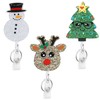 3 Pack Christmas Badge Reel Retractable, Nurse ID Name Card