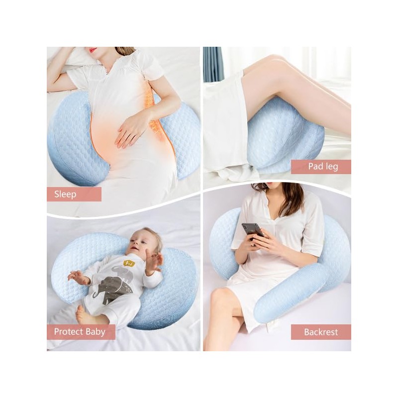 U-shaped pregnancy pillow, removable, washable nursing pillow, multifunctional waist support,