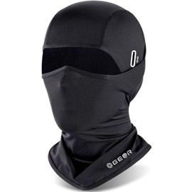 Geartle Balaclava, Face Cover, Keeps Sweat Into Your Eyes, Cooling Sensation, UV Protection, Breathable, Sweat Absorbent, Quick Drying, Glasses Hole, Balaclava, Bicycle, Running, Jogging, Sports