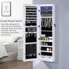 GISSAR Jewelry Organizer Full Length Mirror Jewelry Cabinet Standing/Wall/Hanging Door