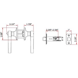Design House 190603 4-Pack Scroll 2-Way Latch Privacy Door Handle Satin Nickel