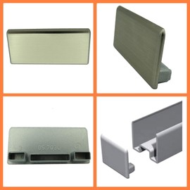 2 x End Cap for 50 mm Cheek Shoe Width 54 mm End Piece End Cap Nobilia Wellmann Burger Design Format Kitchen Cleats Cheek (50 mm, 50)