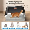 Stainless Steel Litter Box with Lid,Front Entry Top Exit Kitty