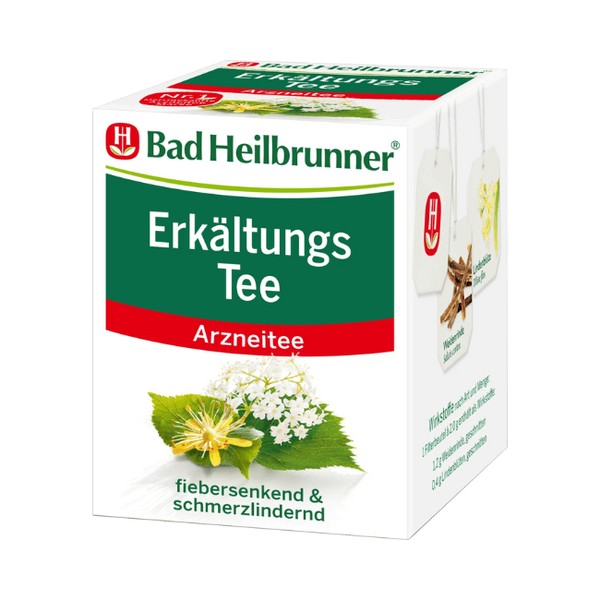 Bad Heilbrunner Arzneitee, Erkältungs Tee (8 Beutel) 16 g