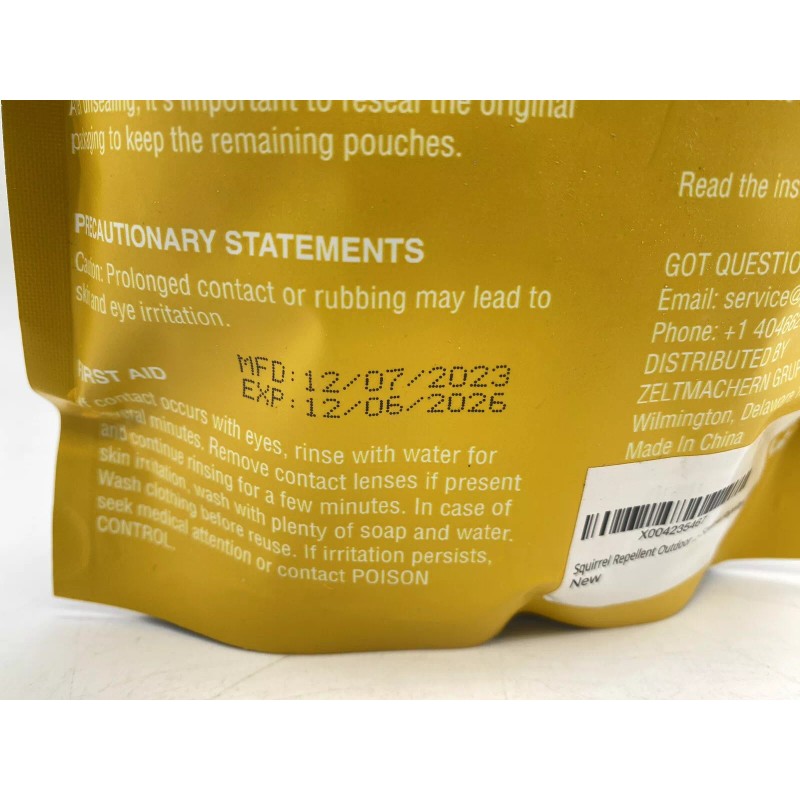 Pro Elobara Natural Squirrel Deterant Pouches Rodent Chipmunk For Indoor/Outdoor