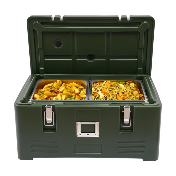 Treliamd Insulated Food Pan Carrier, 30L/31Qt Capacity, Stackable Catering Hot