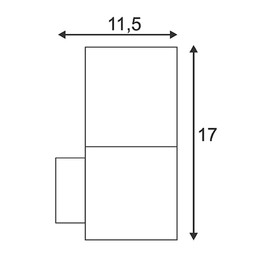 SLV GRAFIT, walllamp, WL, anthrazit, E27, max.11W 231205