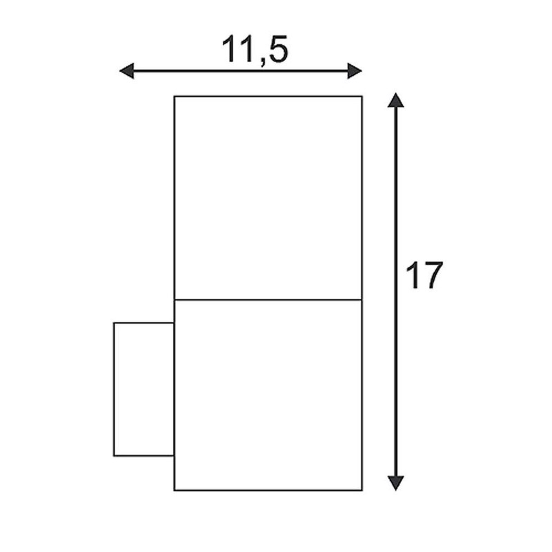 SLV GRAFIT, walllamp, WL, anthrazit, E27, max.11W 231205