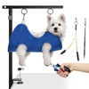 Foldable Dog Grooming Arm with Clamp: Adjustable Height 26"-40", Dog