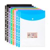 Punched Pockets A4 Plastic Wallets, 8 Pack Plastic Document Files