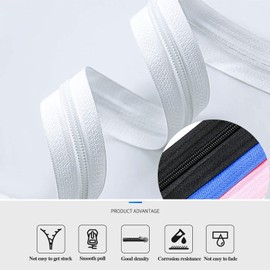 Sawoake #5 Nylon Coil Zippers by The Yard Bulk 10 Yards with 20pcs Zipper Sliders for DIY Sewing Tailor Craft Bag Garment Home Textile…(Black)