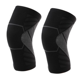 Baluue 2pcs Knee Support Brace Sleeve Elastic Knit Protector for Sports Ergonomic Design for Basketball Football Hiking and More Unisex Comfortable Knee Cover for Injury Relief