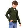 Zhaovi's Toddler Boys Girls Sweater Twisted Knit Cable 1/4 Zip
