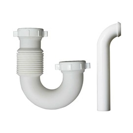 LEFITPA Replacement 1-1/2 Inch Flexible Accordion Design P-Trap with Nut & Washer for Thrifco Plumbing 4401676