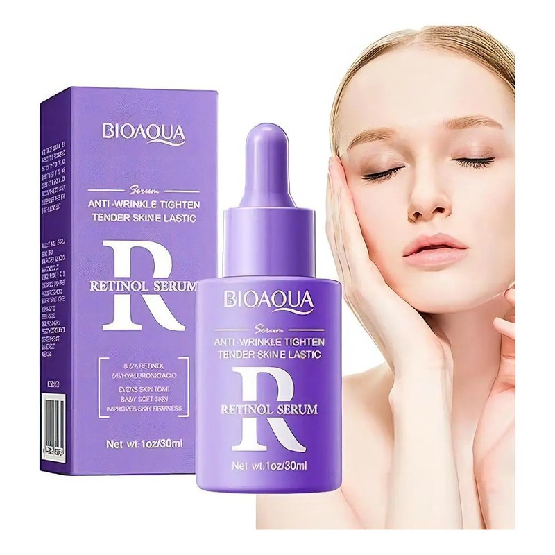 Bioaqua Sérum con Retinol, Antiarrugas Antiedad Suaviza Líneas DíaNoche