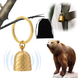 Bear Repellent Bell, Copper, Pure Copper Bear Bell, Key Holder, Noise Reducing Function, Bear Repelling Bell, Loud Volume, Compact, Lightweight, Mountain Climbing, Bear Repelling Goods, Repelling Wild Beasts, Self Defense, Woodland Bell, Mountain Climbing, Trekking, Stream Fishing, Mountain Vegetables, Mountain Walking, Camping, Outdoor Activities, Storage Bag Included