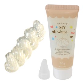 MYmama Deco Whip, 1.8 oz (50 g), Clear, Glitter with My Whip, Squeeze, Glitter, Transparent, Pushing Key Holder, Deco (Clear Lame)