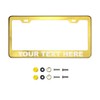 Customized Laser Etched Gold Chrome T304 Stainless Steel License Plate