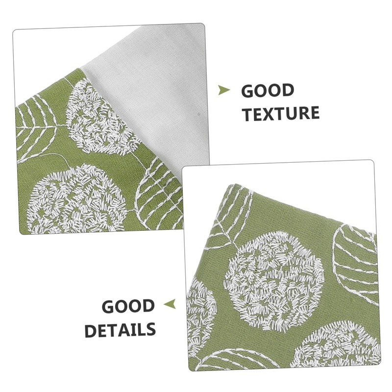 Angoily Green Floral Pattern Fabric Book Cover for A6 Notebooks