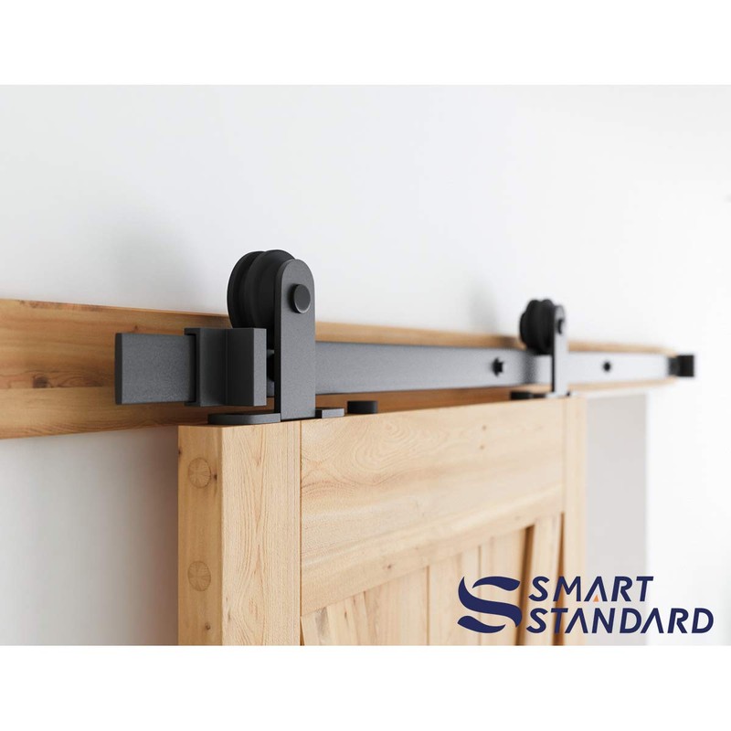 SMARTSTANDARD 5 FT Top Mount Sliding Barn Door Hardware Kit