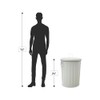 MARKSON 20 Gallon Trash Can, Steel Trash Can with Lid,