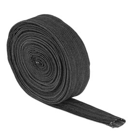 Protective Hose Sleeve 7.5m/25ft hydraulic hose wrap hydraulic hose sleeve Nylon Cable Sleeves Protector for Welding Torch Hydraulic Hose Black