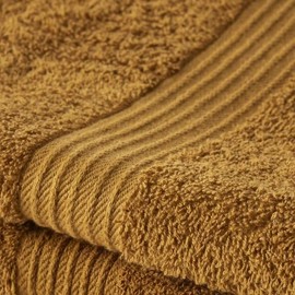 TODAY Set of 2 Hand Towels 50 x 90 cm 100% Cotton Bronze