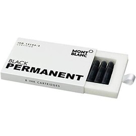 Montblanc Ink Card Permanent Black 1 Pack = 8CART PF Brand