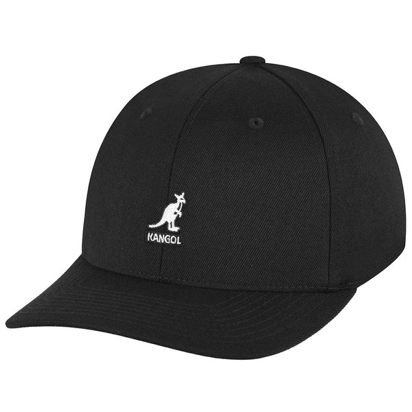 Kangol Wool Flexfit Baseball Hat for Men and Women, Small-Medium, Black