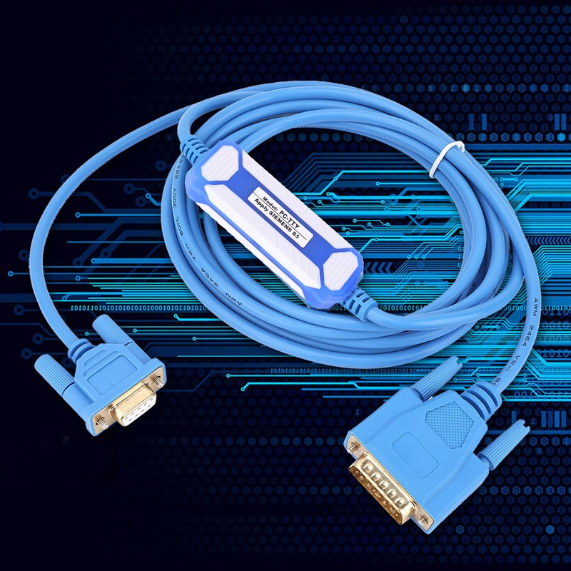 Blue PC TTY PVC Programming Cable For Siemens S5 Series