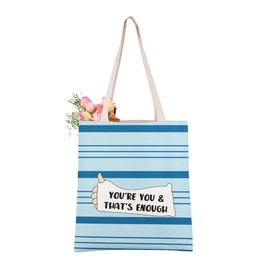 CMNIM Dear Evan Inspired Hansen Musical Gifts You’re You & That’s Enough Inspirational Tote Bag Broadway Show Theatre Gifts (Youre You & Thats Enough TE)