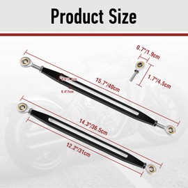 Motofunder Black Shift Linkage for Indian Scouts, Hussar Bobber, and Scout Sixty 2015-2024.(1-Hole Slotted Style)