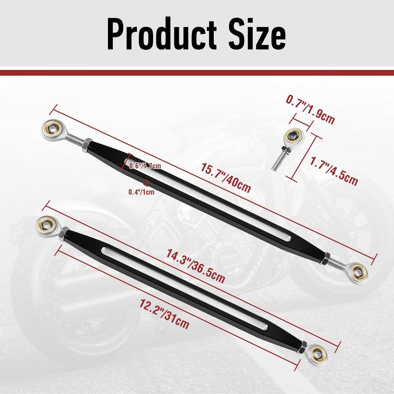 Motofunder Black Shift Linkage for Indian Scouts, Hussar Bobber, and
