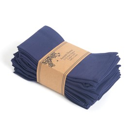 ACCENTHOME Accent Home 100% Cotton Napkins, Delicate Cloth Napkins for Dinners, Parties and Weddings，18 x 18 Inch Set of 12 - Navy