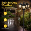 SAKSIAPRO 3-Head Solar Lamp Post Light, 73" Solar Lights Outdoor