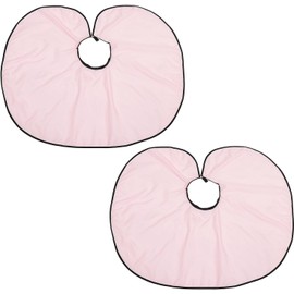 Capa de Maquillaje Corta para Salón de Belleza, 2 Unidades en Poliéster Pongee Rosa, Uso Profesional en Hair Salon con Textura Resistente