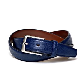 KIETH KE21456-29 Men's Business Belt, Navy, Genuine Leather, Italian Shrink Leather, Made in Japan, navy