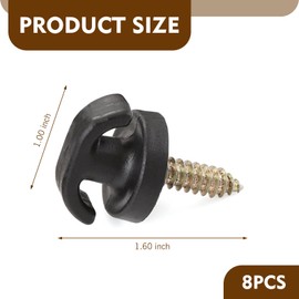 Anyhut 8PCS Luggage Net Hooks, Trunk Mount Hook Kit, Universal Luggage Net Grommets, Multi-Functional Automotive Rear Storage Net Clips for Cars, SUVs and Trucks (Black #8PCS)